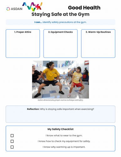 ASDAN Life Skills - Good Health - Gym Safety