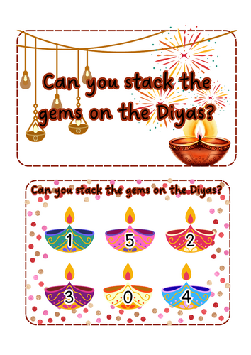 Diwali stack the gems on the diyas
