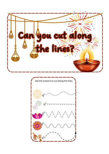 Diwali scissor skills