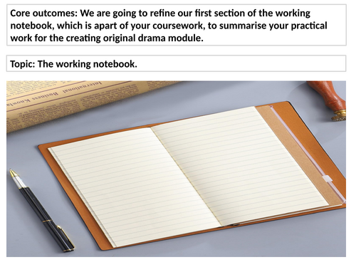 The working notebook for A level AQA 7262 drama and theatre studies ...