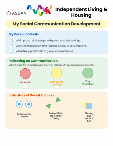 ASDAN Life Skills - Independent Living and Housing - Speaking and Listening Skills