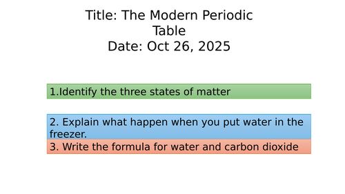 AQA- Modern Periodic table