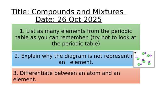 Compound, mixture and sepatation tech