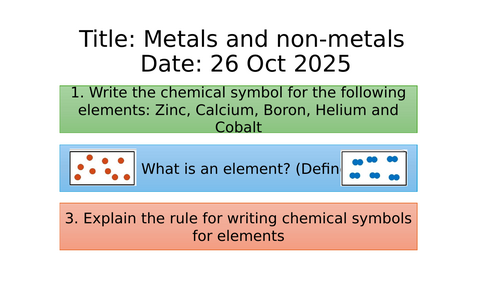 KS3/4- Metals and Non-metals