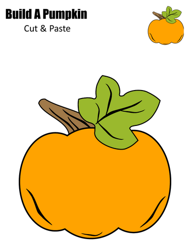 Halloween Pumpkin Craft for Kids, Spooky Cut and Paste Activity ...