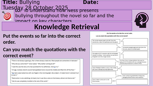 A Monster Calls English Key Stage 3 Unit of Work | Teaching Resources