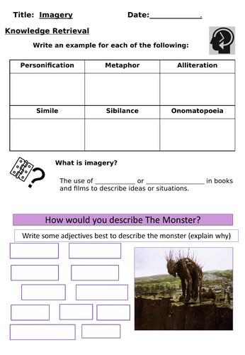 A Monster Calls English Key Stage 3 Unit of Work | Teaching Resources