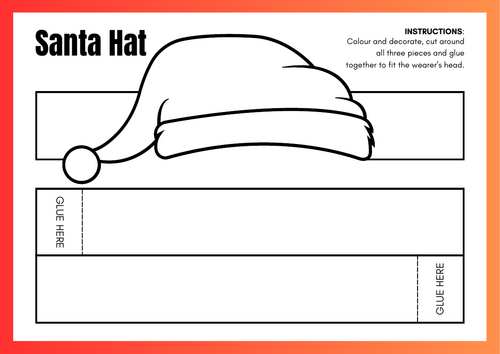 Santa Hat Christmas Craft – Festive Classroom Activity