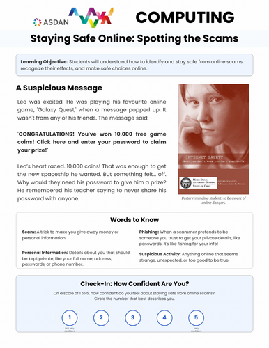 ASDAN Life Skills - Computing - Staying Safe Online