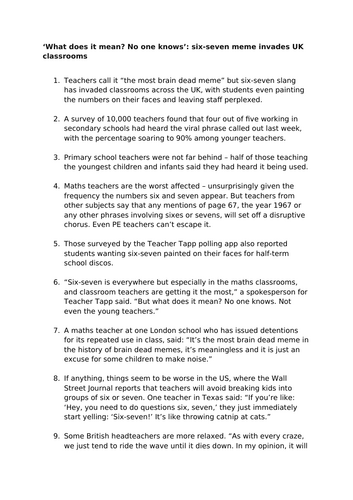 RUAE Passage: Six Seven