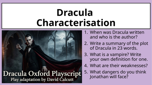 Dracula (Play) - Characterisation (Prologue)