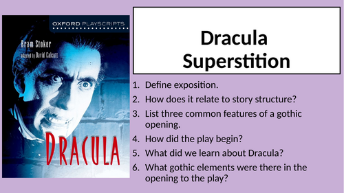 Dracula (Play) - Superstition and Foreshadowing (Act 1 Scene 1)