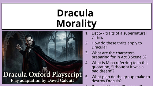 Dracula (Play) - Morality (Act 3 Scene 6&7)