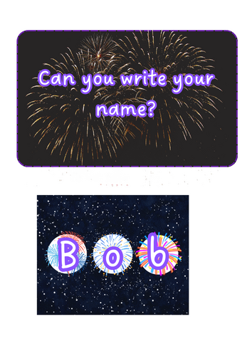 Bonfire Night - Name writing