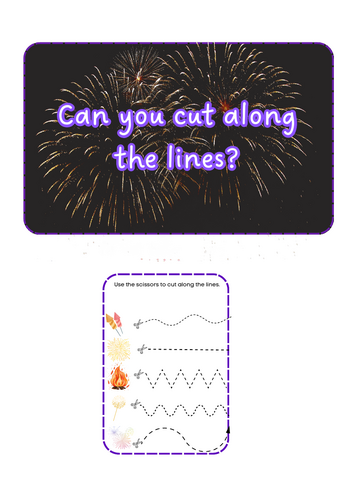 Bonfire Night - Scissor Skills