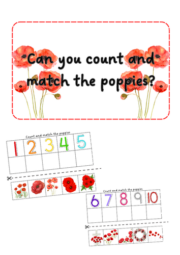 Remembrance Day - Poppy subitising