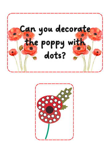 Remembrance Day - dot the poppy