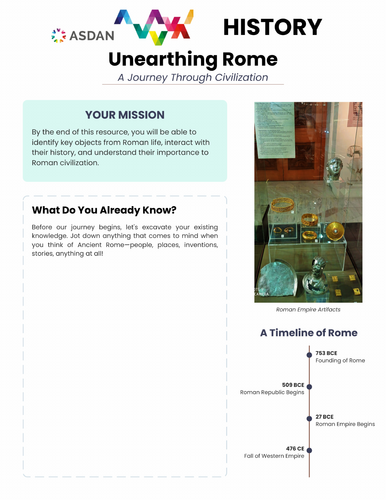 ASDAN Life Skills - Experiencing History - The Romans