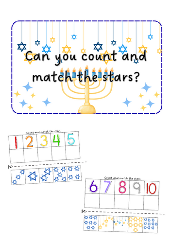 Hanukkah - Subitising stars