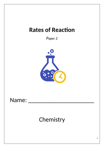 AQA GCSE Chemistry Rates of Reaction
