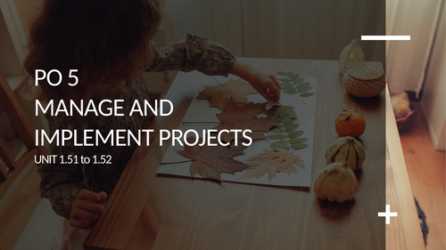 T Level Business- Management and Administration: PO5 Unit 1.51 and 1.52 Project Management 3