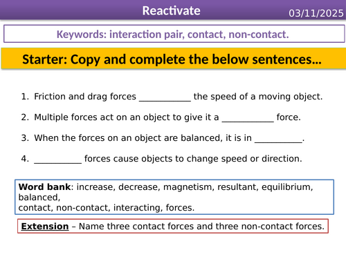 Smart Activate 3 - Forces and motion reactivate