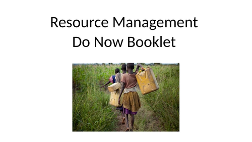 KS4 Resource Management: Global distribution