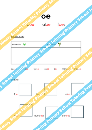 Phonics - oe sound worksheets - Read Write Inc | Teaching Resources