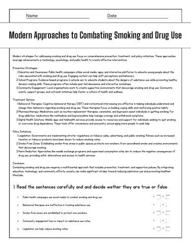 Modern Approaches to Combating Smoking and Drug Use: Reading ...