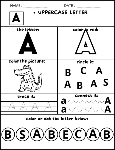 Alphabet Coloring pages for Letter Recognition | A-Z | Teaching Resources