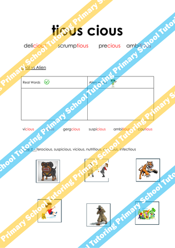 Phonics - tious/cious sound worksheets - Read Write Inc | Teaching ...