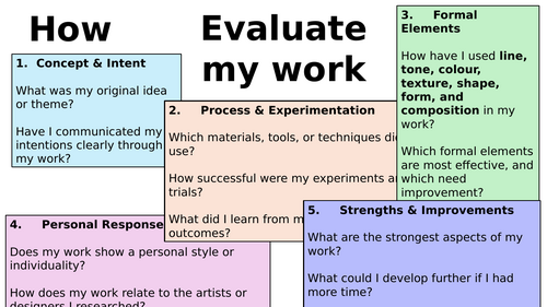 Work evaluation help mat