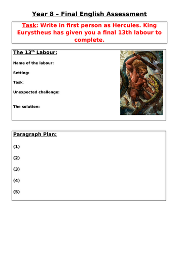 2 Myth Lessons - Writing Assessment Preparation and Actual Assessment ...
