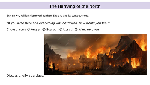 Harrying of the North - Norman England - Williams problems | Teaching ...