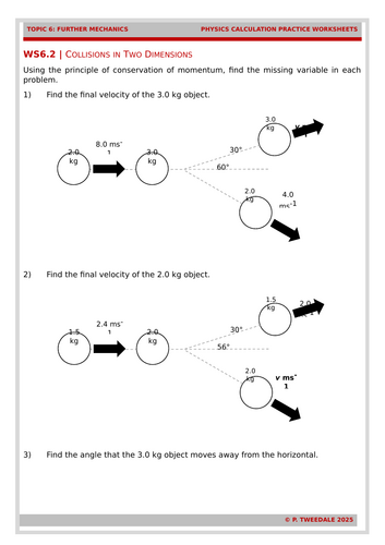 Edexcel A Level Physics - Further Mechanics Worksheets