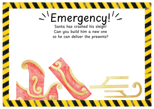 Christmas construction/ workshop area sleigh challenge