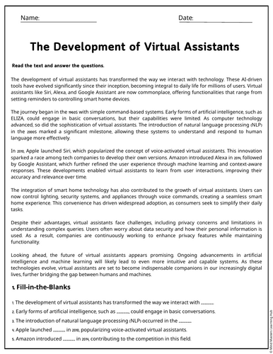 The Development of Virtual Assistants Reading Comprehension Passages ...