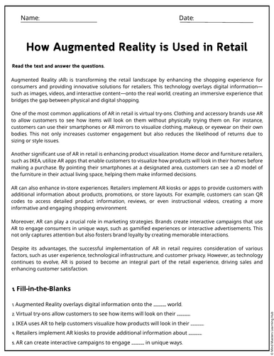 How Augmented Reality is Used in Retail Reading Comprehension Passages ...
