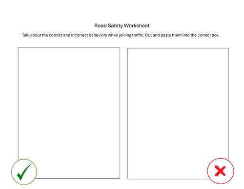 Road Safety Week Worksheet: Correct or Incorrect?