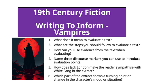 Creative Writing: Writing To Inform - Vampires