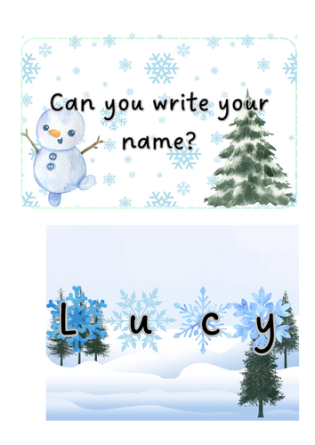 Winter - Name writing