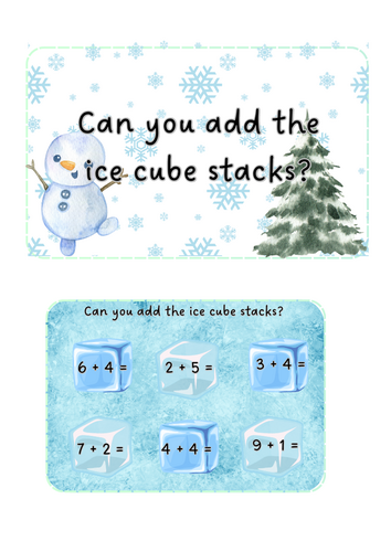 Winter.- Ice cube adding stack