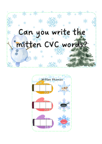 Winter - Mittens CVC phonics