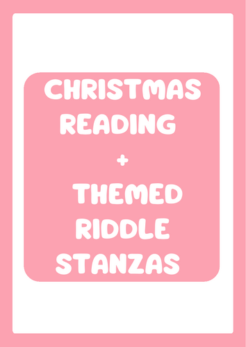 Christmas Riddle Rhymes – A Festive Guess-Who Poetry & Reading Pack ...