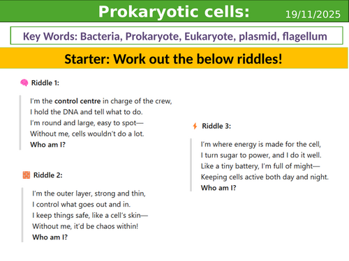 Smart Activate 3 - Prokaryotic cells