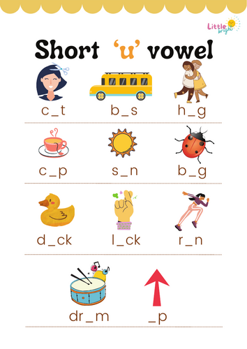 Short Vowel Worksheets A E I O U (CVC Word Practice) Teaching