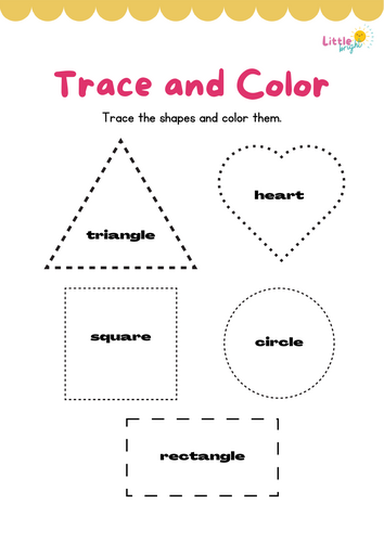 Tracing Shapes Worksheet – EYFS / KS1 Fine Motor and Early Maths Activity