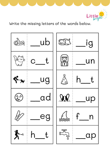 SATPIN Sounds Worksheet – Early Phonics CVC Word Building (EYFS / KS1)