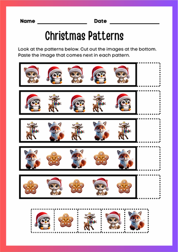 Christmas Patterns Activities & Decor Pack for Pre-K & Kindergarten ...