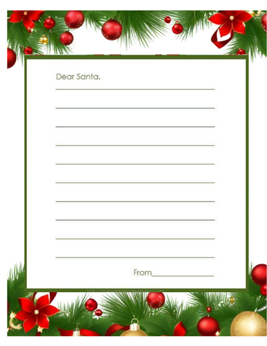 Letter to Santa - Templates